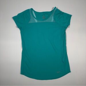 Nike Women's Turquoise Short Sleeve Workout‎ Running Top Size Small